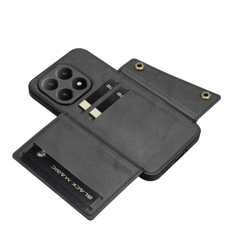 For Xiaomi 15T Double Buckle Card Slots Magnetic Phone Case