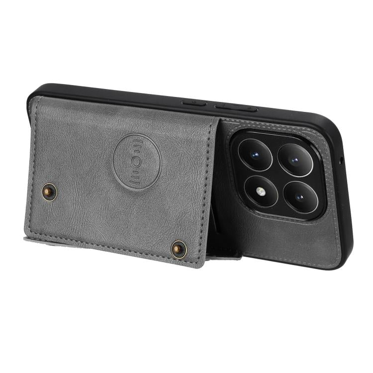 For Xiaomi 15T Double Buckle Card Slots Magnetic Phone Case