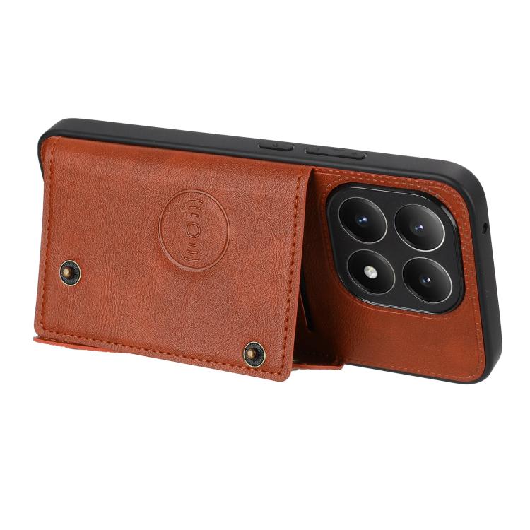 For Xiaomi 15T Double Buckle Card Slots Magnetic Phone Case