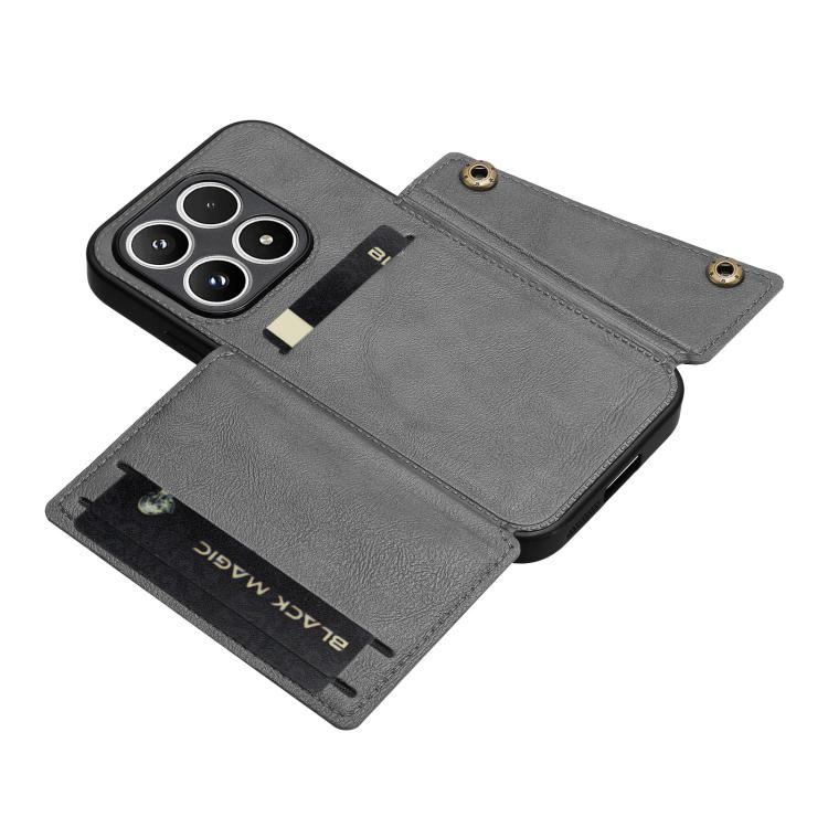 For Xiaomi 17 Double Buckle Card Slots Magnetic Phone Case