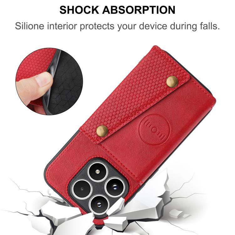 For Xiaomi 17 Double Buckle Card Slots Magnetic Phone Case