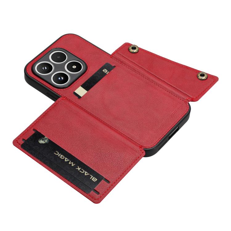 For Xiaomi 17 Double Buckle Card Slots Magnetic Phone Case