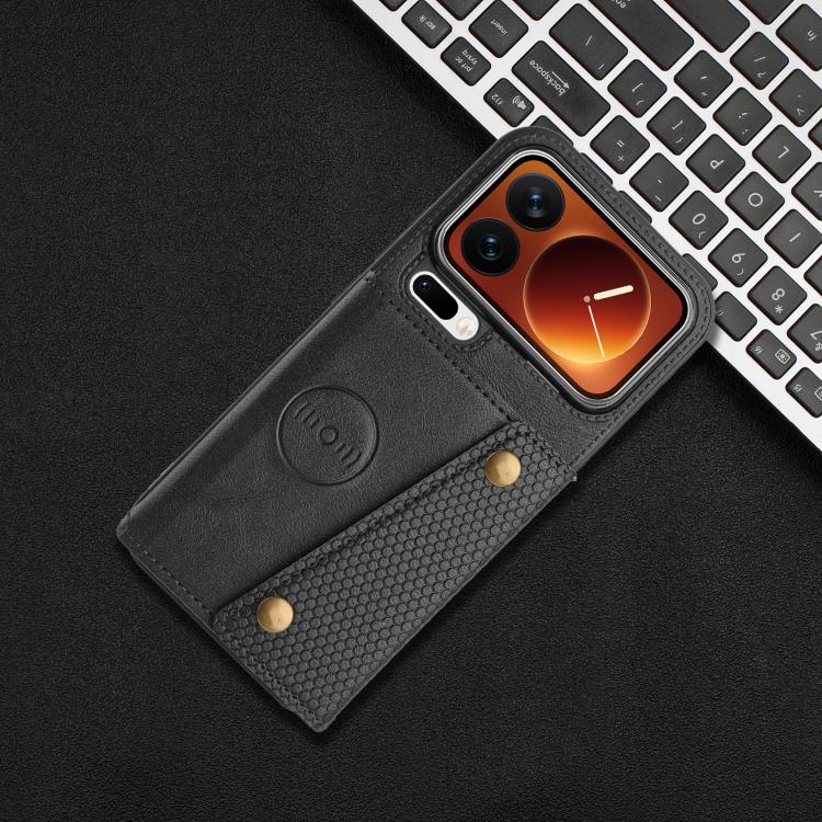 For Xiaomi 17 Pro Double Buckle Card Slots Magnetic Phone Case