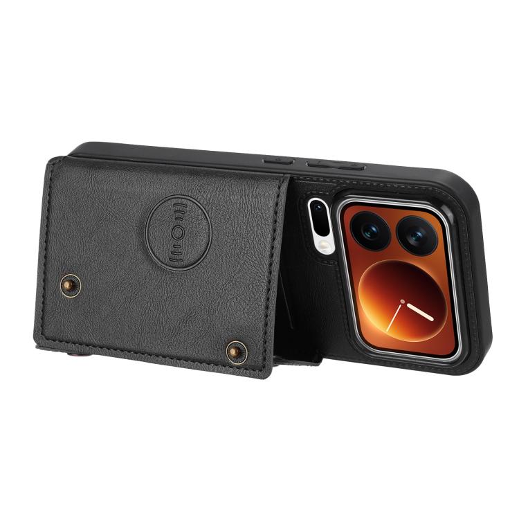 For Xiaomi 17 Pro Double Buckle Card Slots Magnetic Phone Case