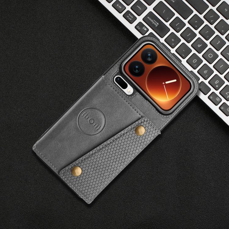 For Xiaomi 17 Pro Double Buckle Card Slots Magnetic Phone Case