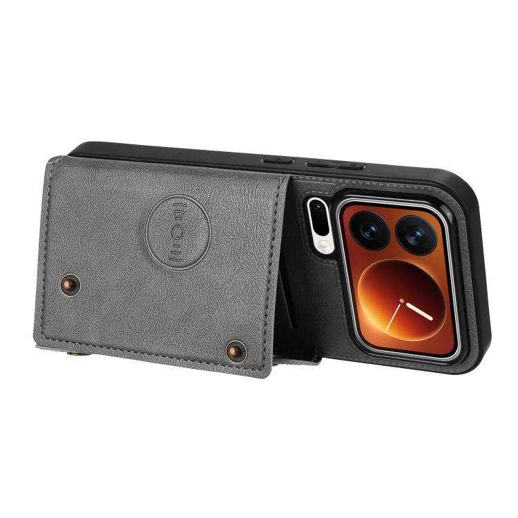 For Xiaomi 17 Pro Double Buckle Card Slots Magnetic Phone Case