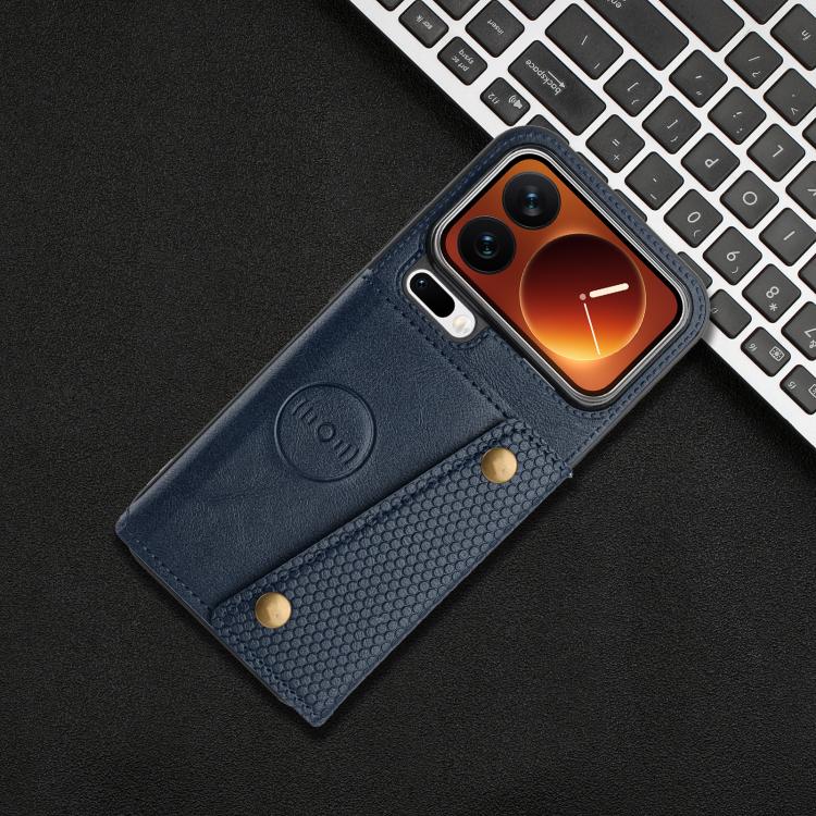 For Xiaomi 17 Pro Double Buckle Card Slots Magnetic Phone Case