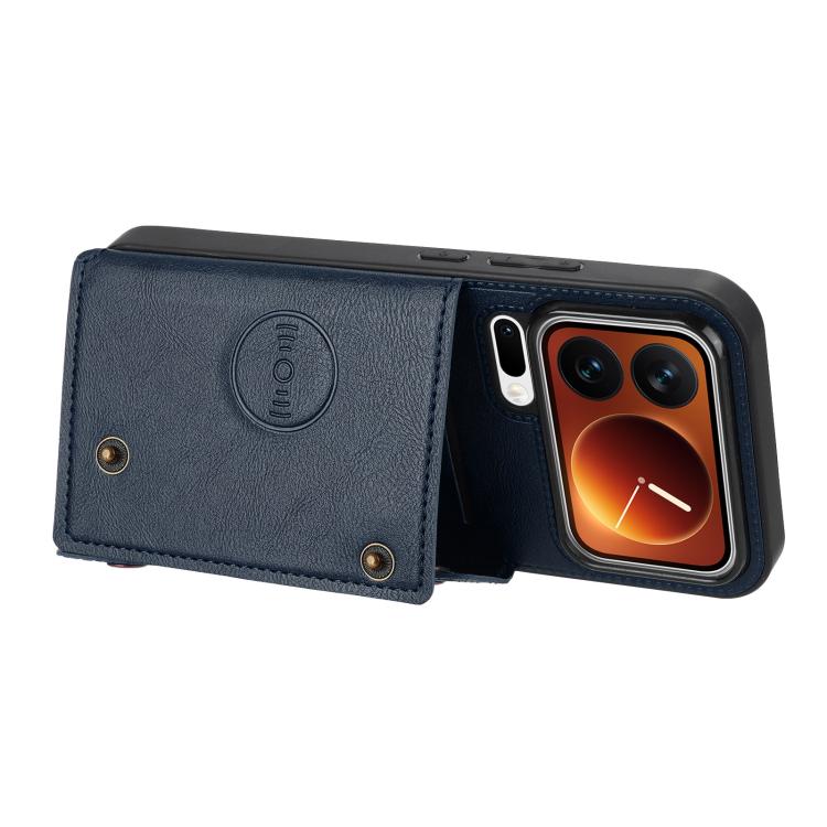 For Xiaomi 17 Pro Double Buckle Card Slots Magnetic Phone Case
