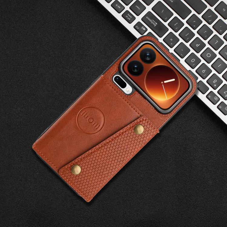 For Xiaomi 17 Pro Double Buckle Card Slots Magnetic Phone Case