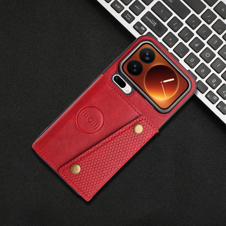 For Xiaomi 17 Pro Double Buckle Card Slots Magnetic Phone Case