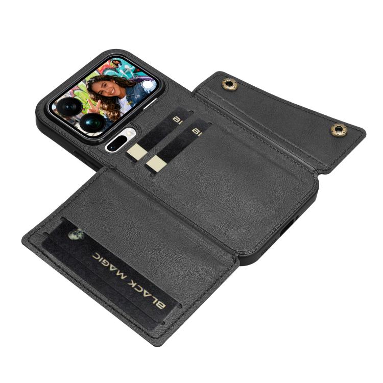 For Xiaomi 17 Pro Max Double Buckle Card Slots Magnetic Phone Case