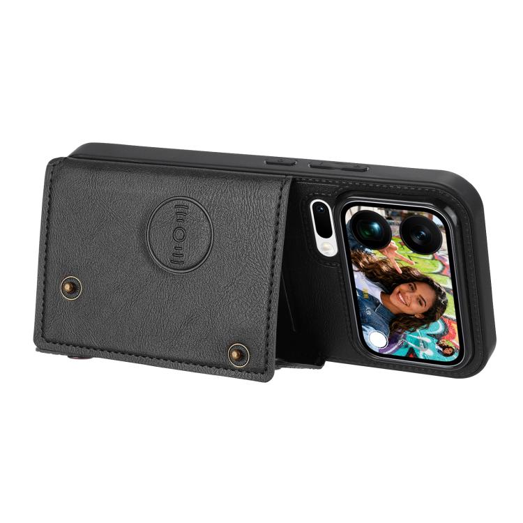 For Xiaomi 17 Pro Max Double Buckle Card Slots Magnetic Phone Case
