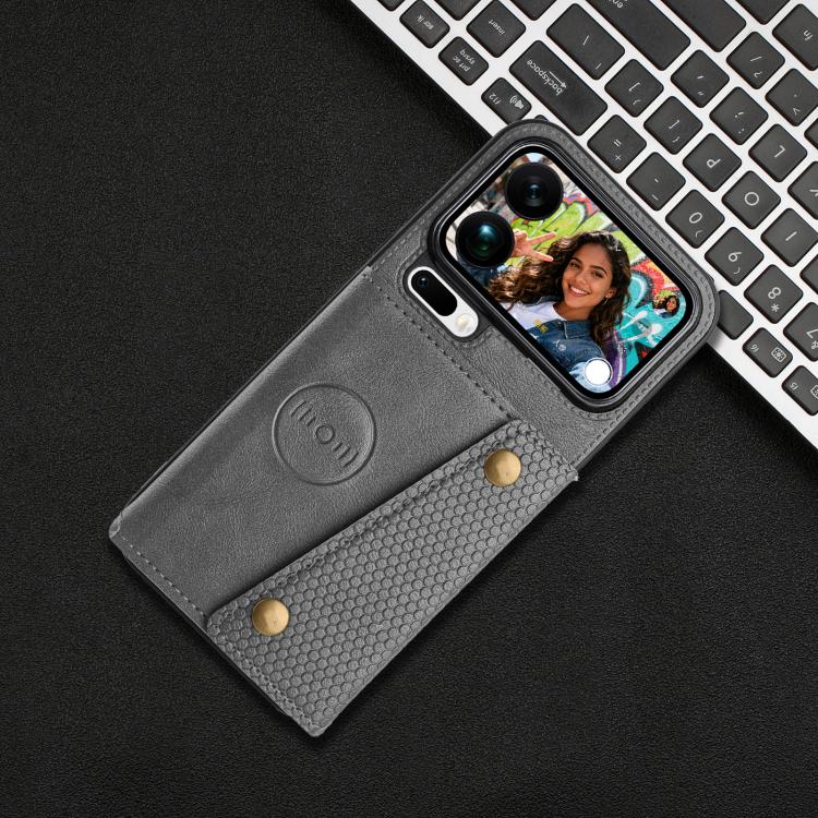 For Xiaomi 17 Pro Max Double Buckle Card Slots Magnetic Phone Case
