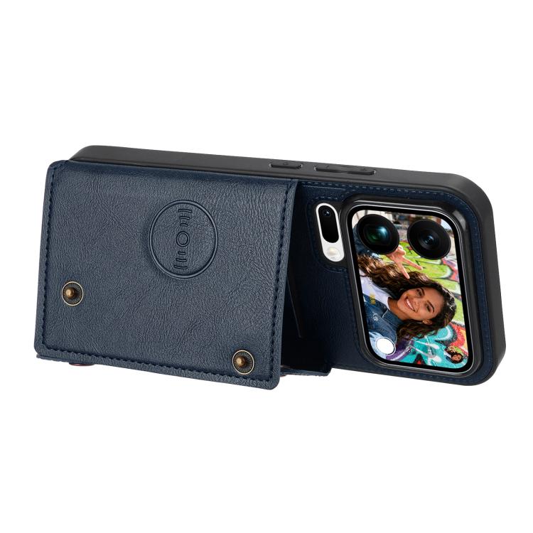 For Xiaomi 17 Pro Max Double Buckle Card Slots Magnetic Phone Case