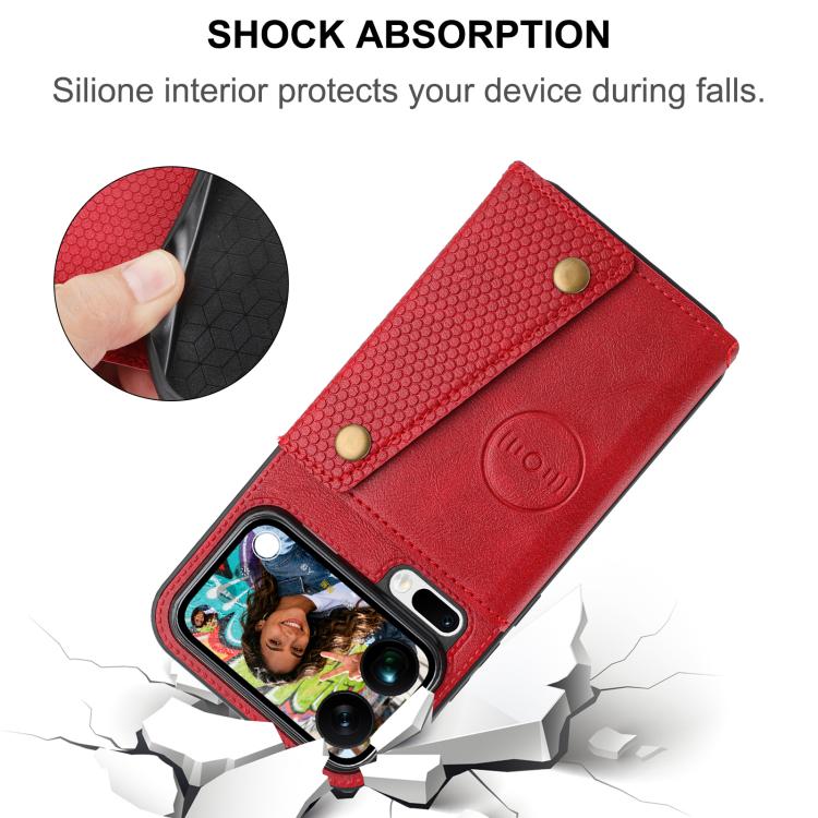 For Xiaomi 17 Pro Max Double Buckle Card Slots Magnetic Phone Case