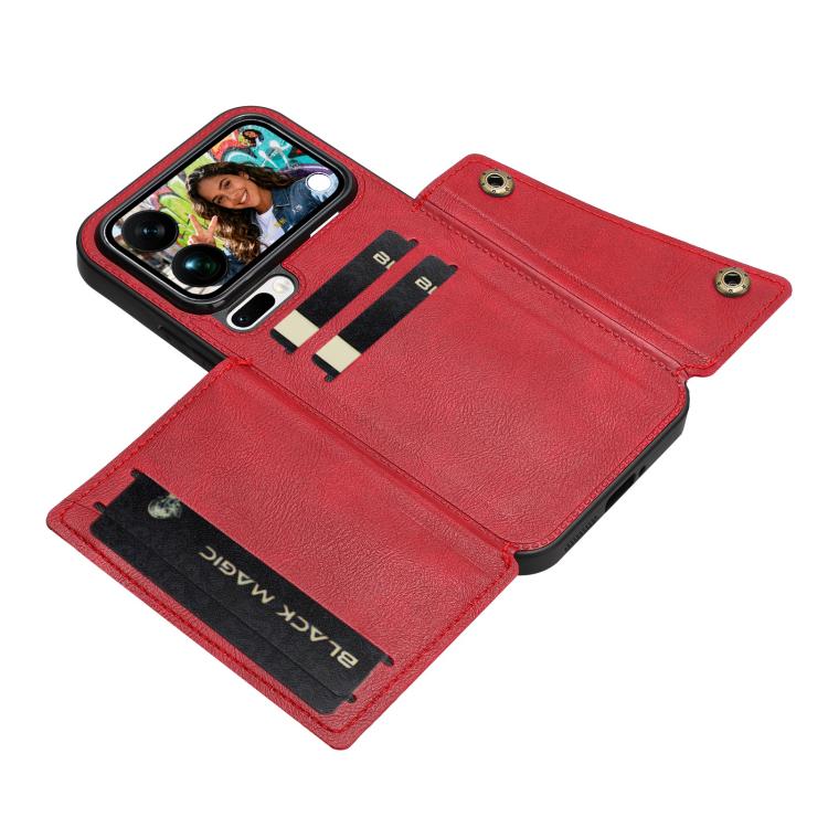 For Xiaomi 17 Pro Max Double Buckle Card Slots Magnetic Phone Case