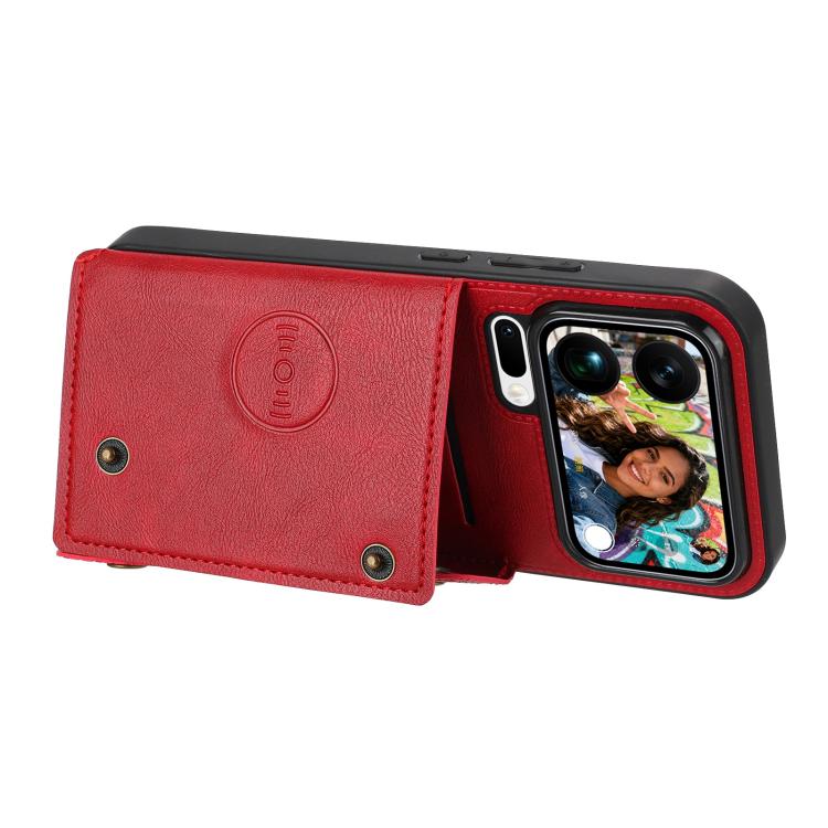 For Xiaomi 17 Pro Max Double Buckle Card Slots Magnetic Phone Case