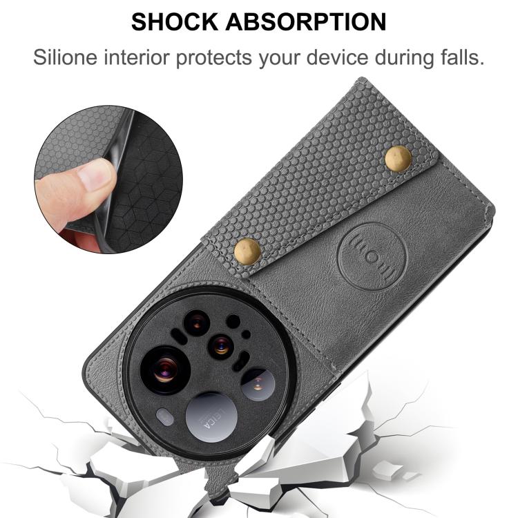 For Xiaomi 15 Ultra Double Buckle Card Slots Magnetic Phone Case