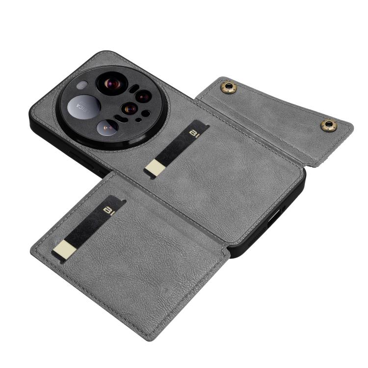 For Xiaomi 15 Ultra Double Buckle Card Slots Magnetic Phone Case