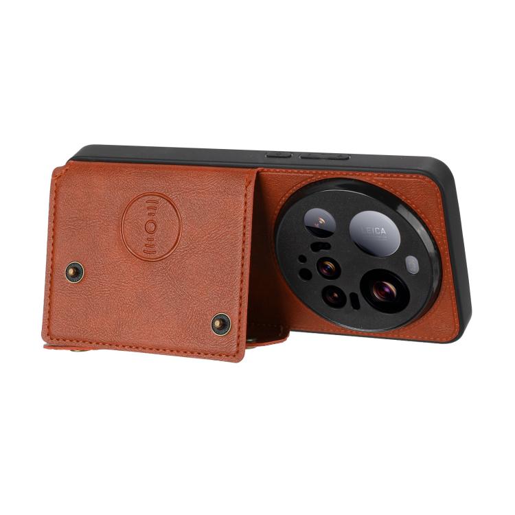 For Xiaomi 15 Ultra Double Buckle Card Slots Magnetic Phone Case
