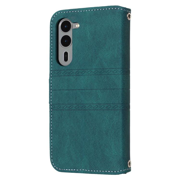 For Fujitsu Arrows Alpha F-51F Embossed Stripes Skin Feel Leather Phone Case