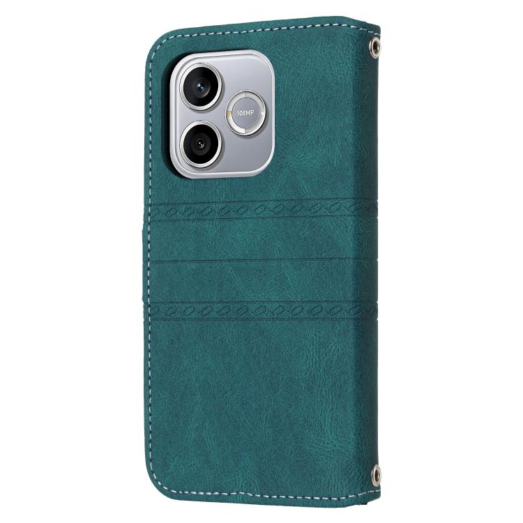 For Honor 600 Global Embossed Stripes Skin Feel Leather Phone Case