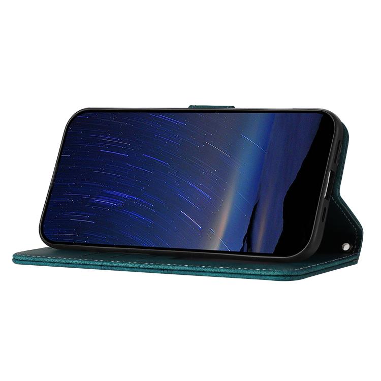For Honor 600 Global Embossed Stripes Skin Feel Leather Phone Case