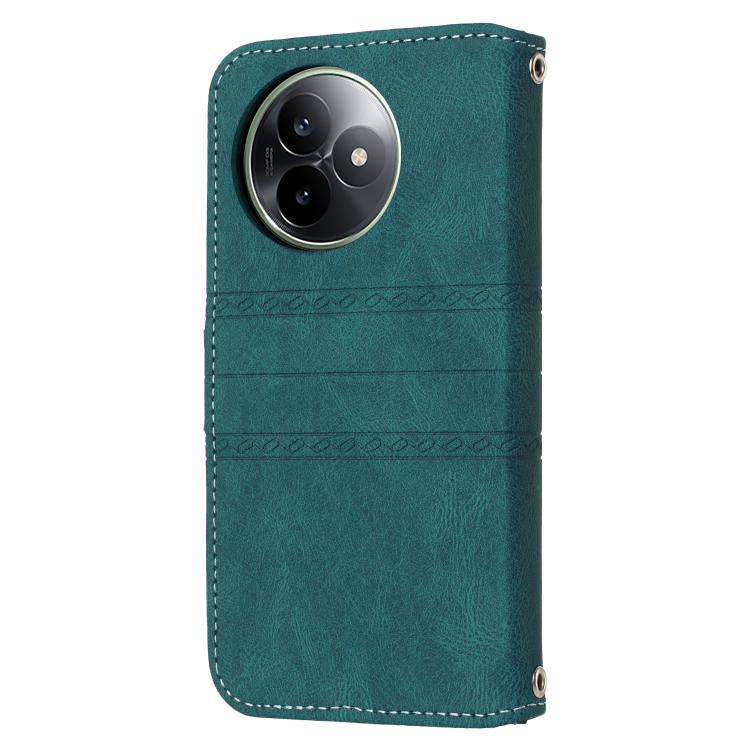 For Redmi K80 Ultra Embossed Stripes Skin Feel Leather Phone Case