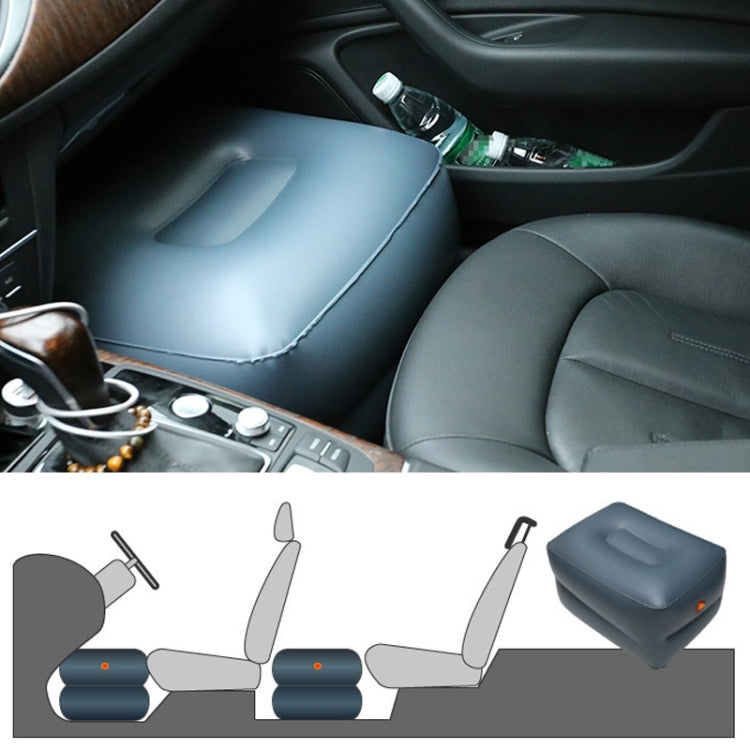 Z4Q1 Small Square Stool + Car Pump Universal Car Travel Inflatable Stool