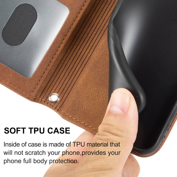 For Sharp Aquos Wish 4 Embossed Stripes Skin Feel Leather Phone Case
