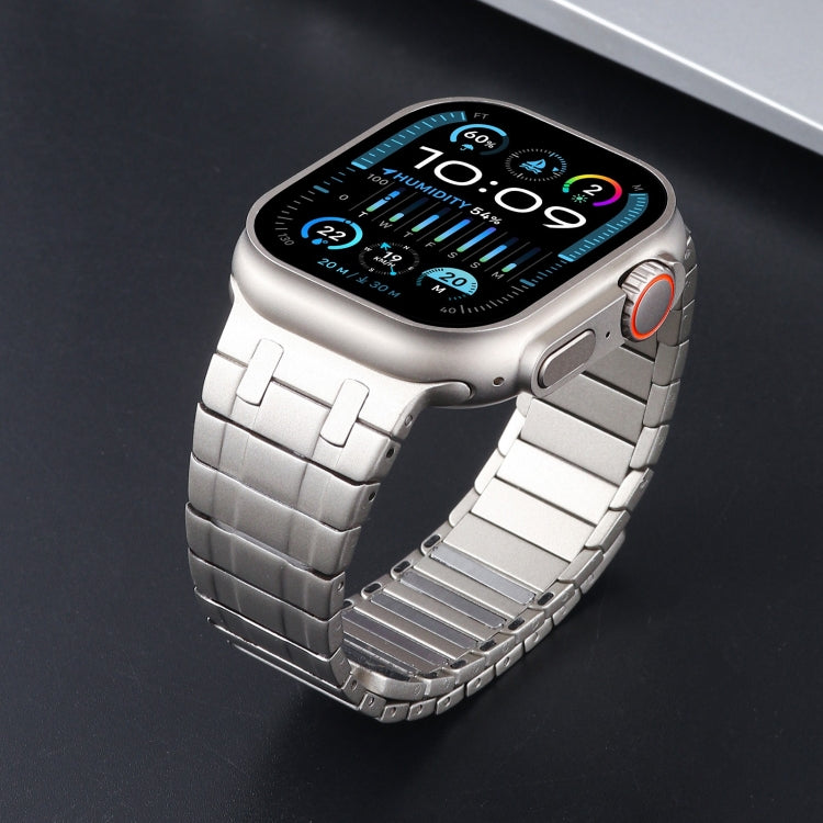 For Apple Watch Series 7 45mm Magnetic Stainless Steel Watch Band