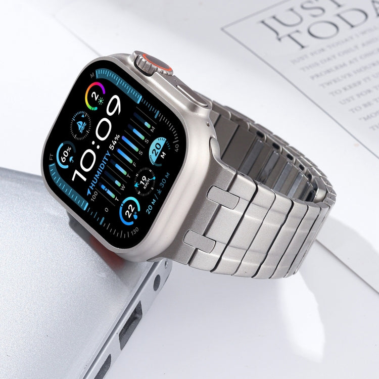 For Apple Watch SE 44mm Magnetic Stainless Steel Watch Band