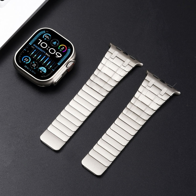 For Apple Watch SE 44mm Magnetic Stainless Steel Watch Band