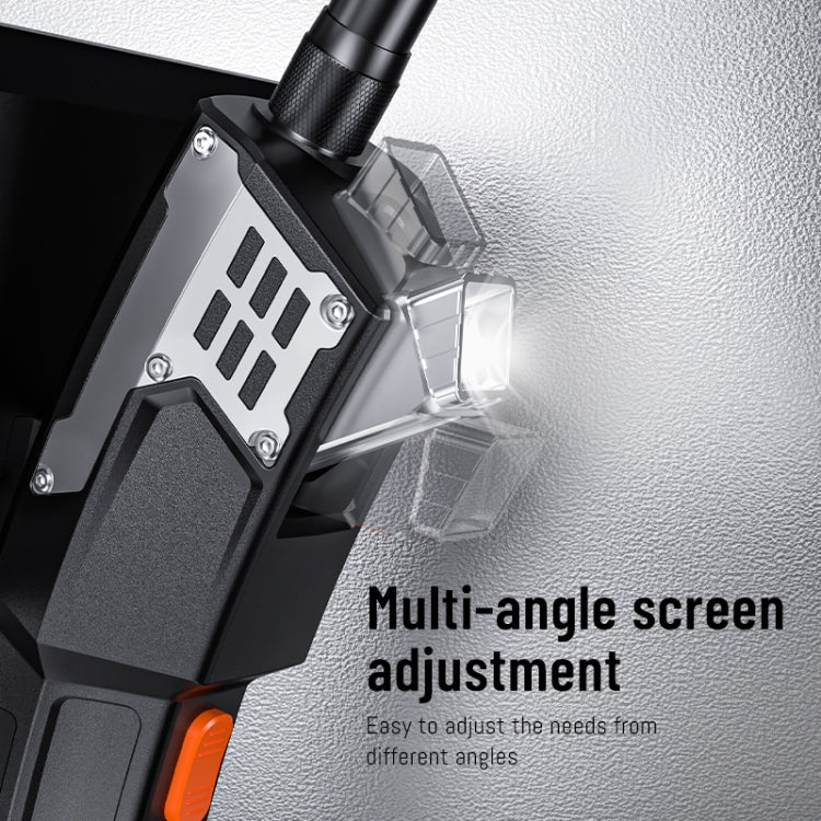 T27 5 inch IPS Color Screen 8mm Single Camera Handheld Hard Cable HD Industrial Endoscope, Length:2m - Orange Black