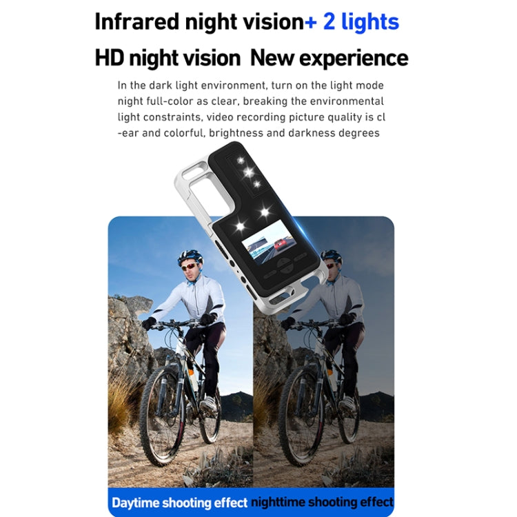 D6 2K Acoustic and Visual Distress Signal Cycling SOS Recorder with Light - Black