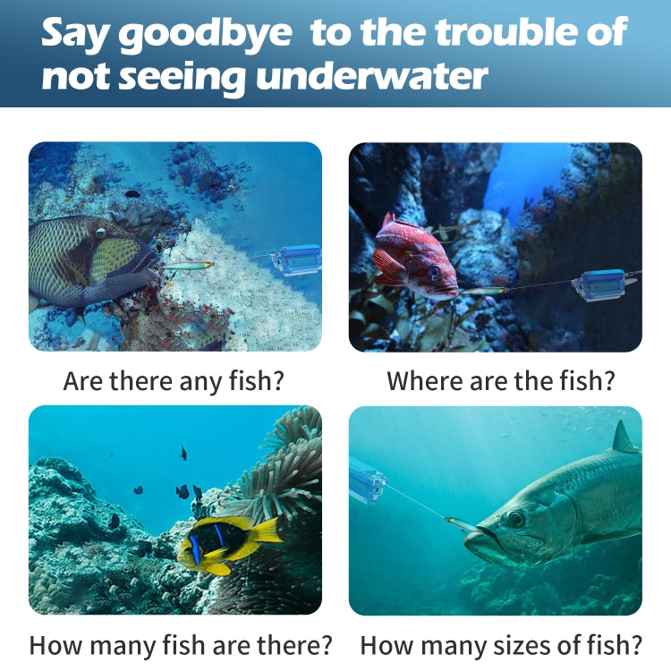 Lure 1080P Wireless Underwater Fishing Video Camera with Loop Recording / APP Remote Control - Blue