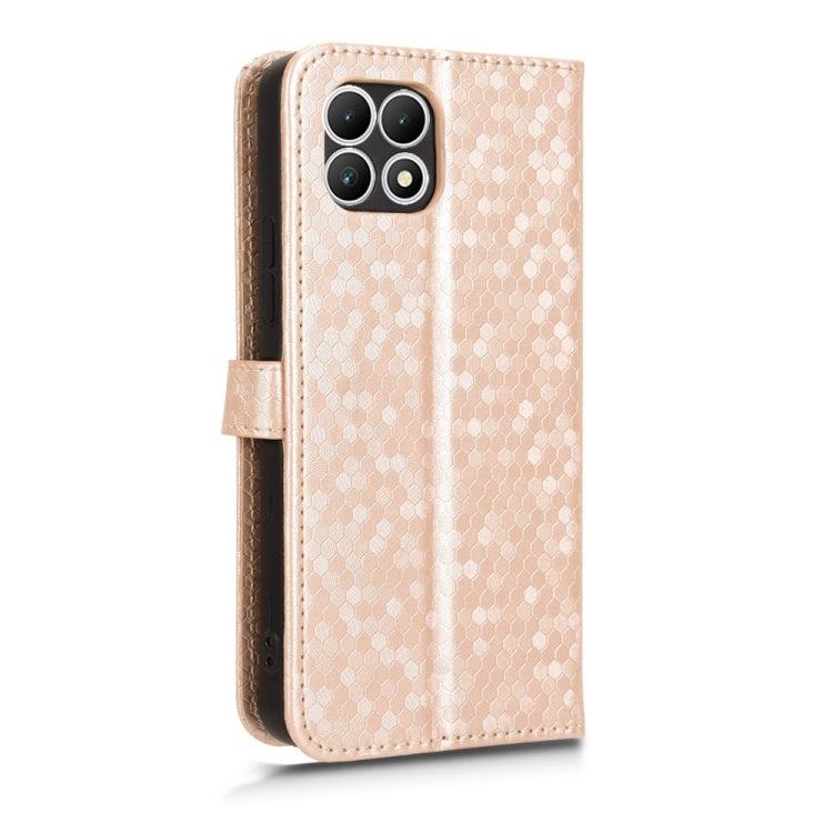 For T-Mobile Revvl 7 5G Honeycomb Dot Texture Leather Phone Case