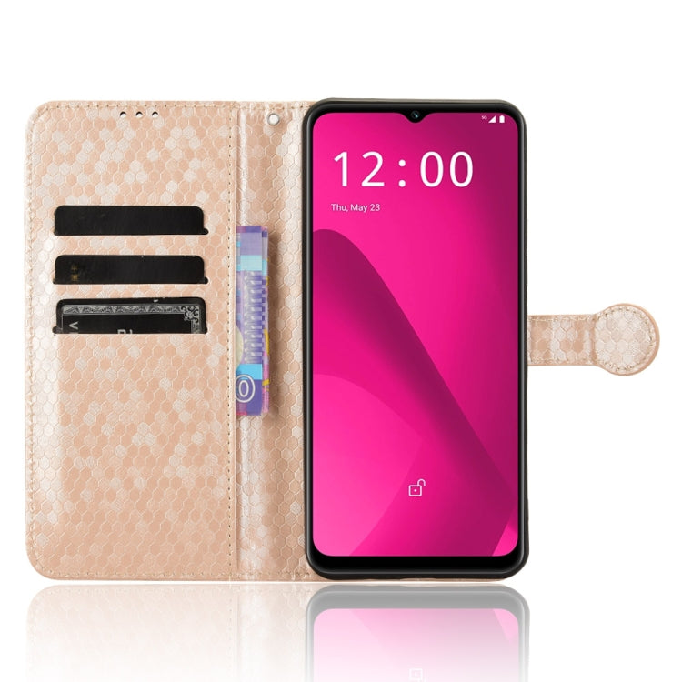 For T-Mobile Revvl 7 5G Honeycomb Dot Texture Leather Phone Case
