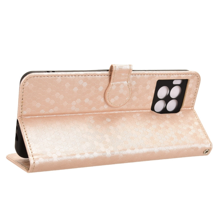 For T-Mobile Revvl 7 Pro 5G Honeycomb Dot Texture Leather Phone Case