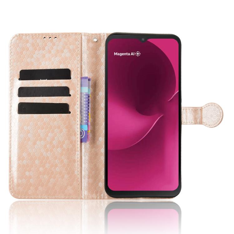 For T-Mobile Revvl 8 5G Honeycomb Dot Texture Leather Phone Case