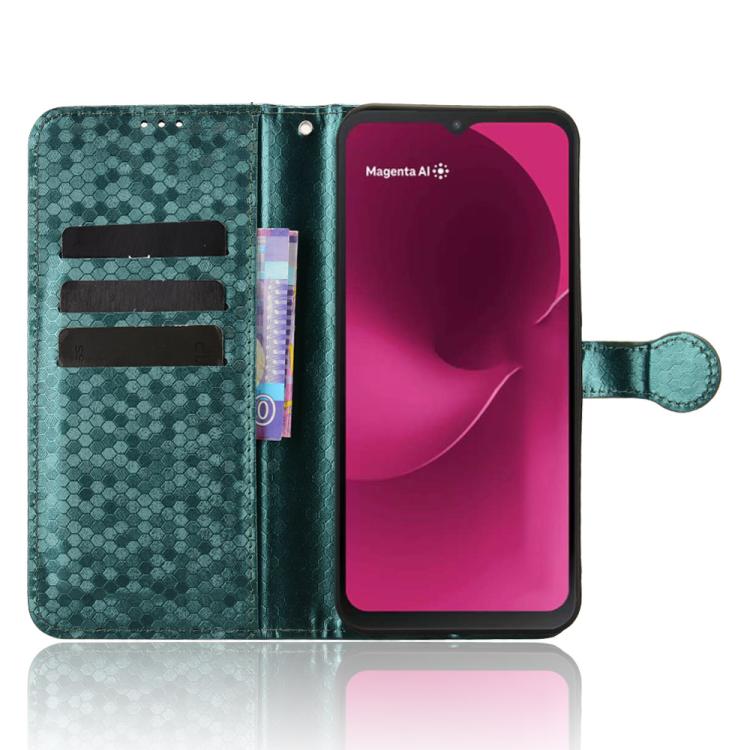 For T-Mobile Revvl 8 5G Honeycomb Dot Texture Leather Phone Case