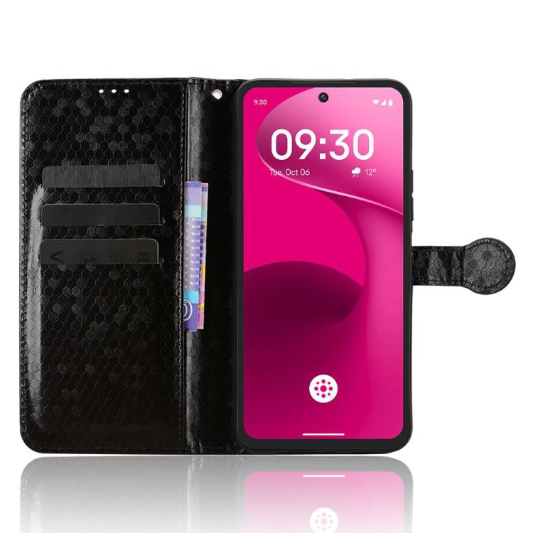 For T-Mobile Revvl 8 Pro 5G Honeycomb Dot Texture Leather Phone Case