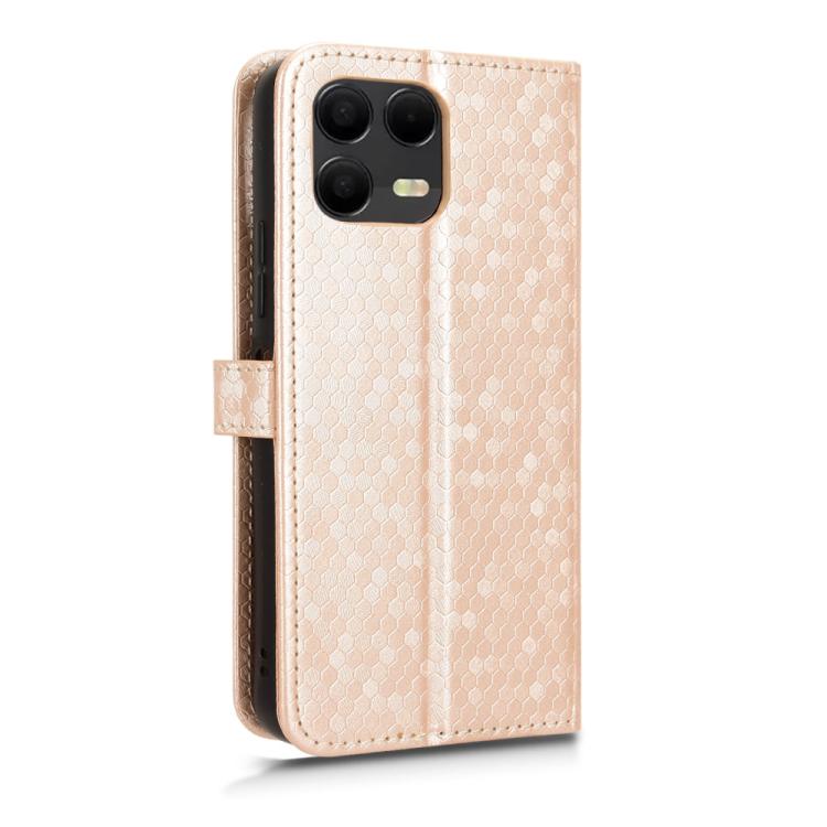 For T-Mobile Revvl 8 Pro 5G Honeycomb Dot Texture Leather Phone Case