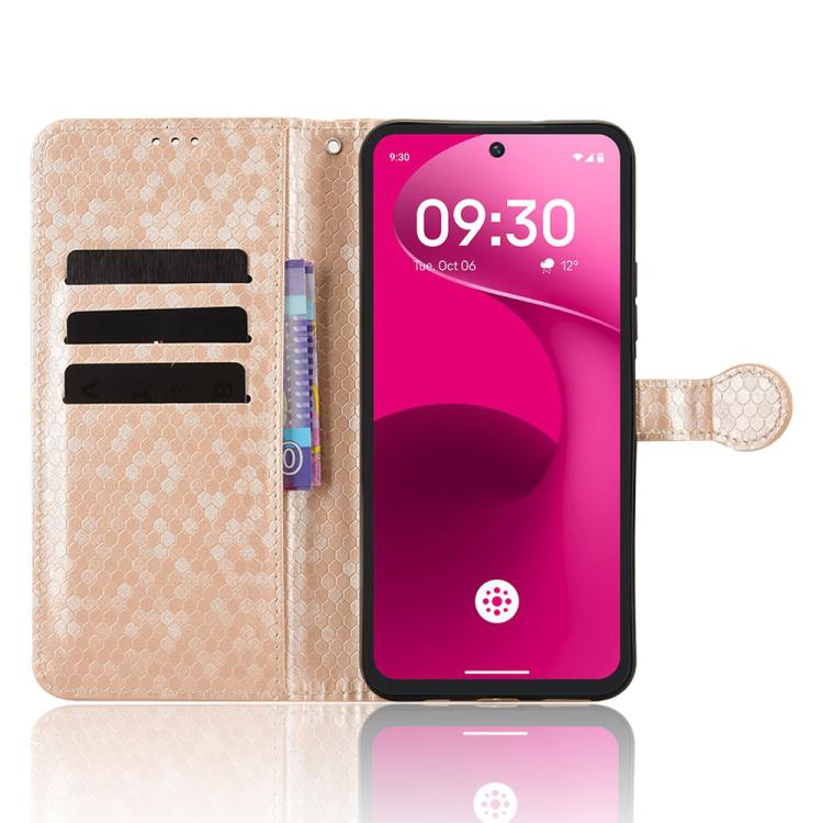 For T-Mobile Revvl 8 Pro 5G Honeycomb Dot Texture Leather Phone Case