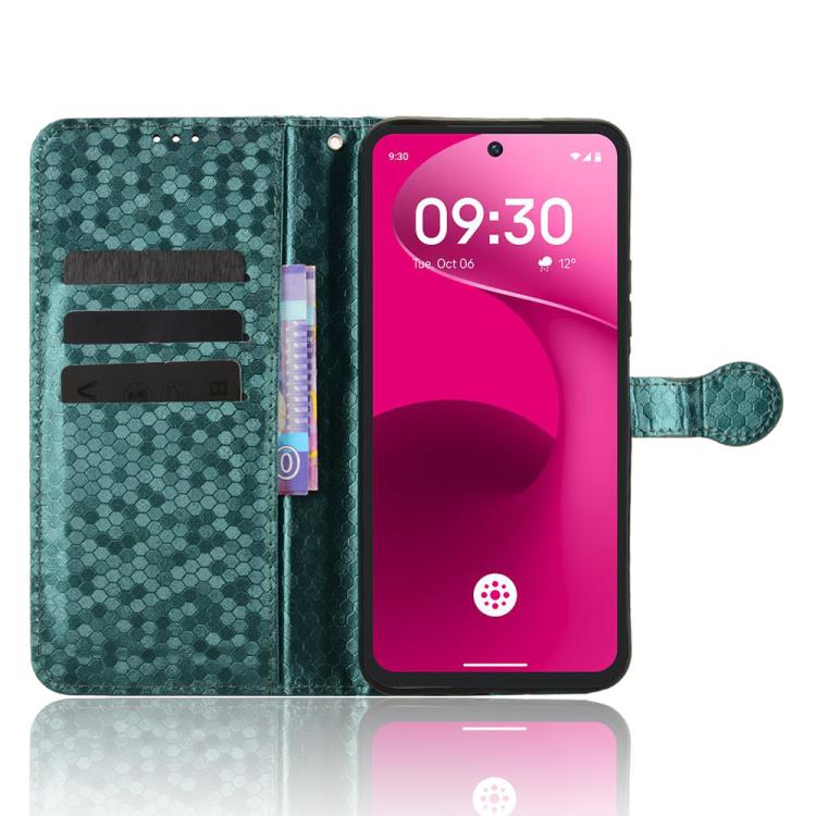 For T-Mobile Revvl 8 Pro 5G Honeycomb Dot Texture Leather Phone Case