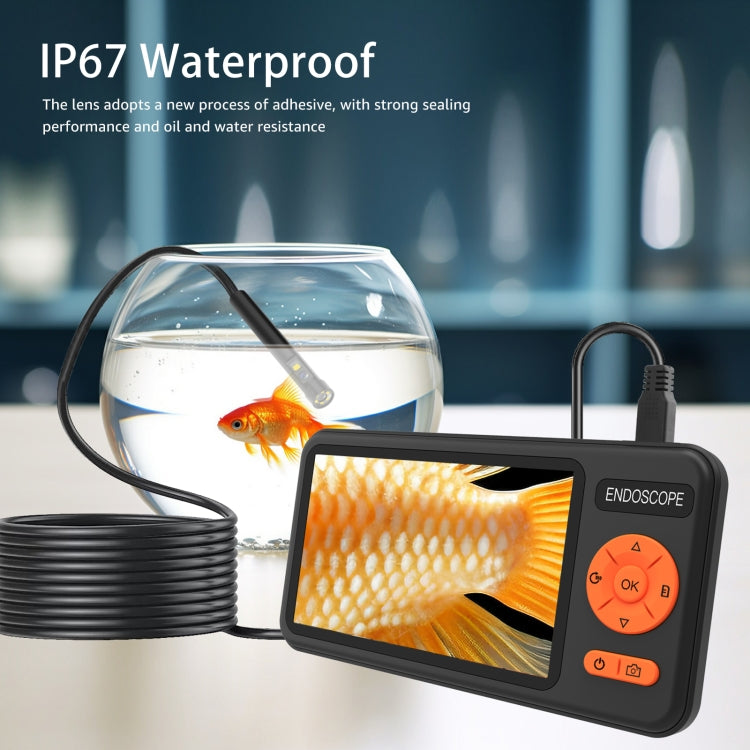 T29 5 inch IPS Screen 3.9mm Single Lens IP67 Waterproof Industrial Endoscope With Bracket, Length:1m