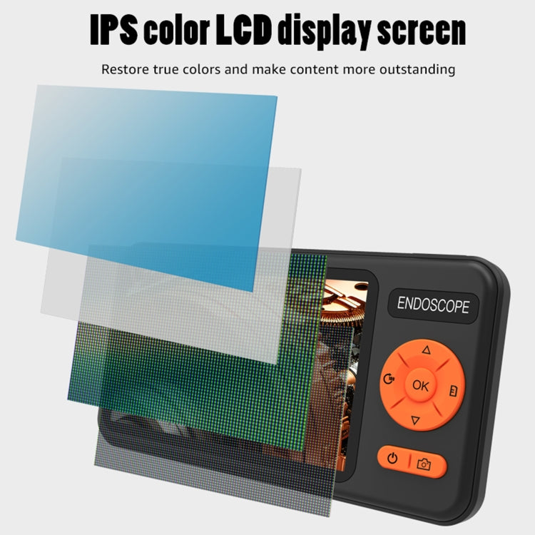 T29 5 inch IPS Screen 8mm Single Lens IP67 Waterproof Industrial Endoscope With Bracket, Length:2m