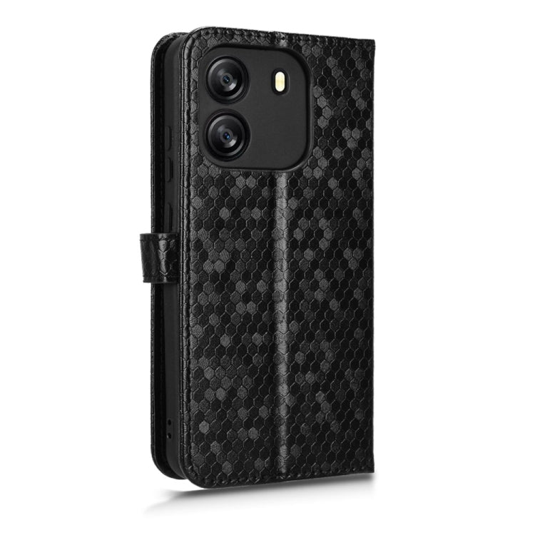 For Blackview Wave 6C Honeycomb Dot Texture Leather Phone Case
