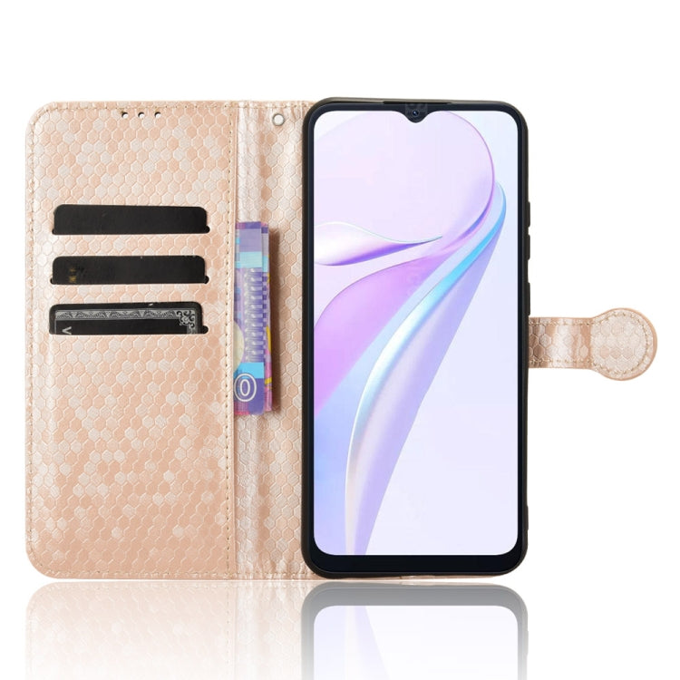 For Blackview Wave 6C Honeycomb Dot Texture Leather Phone Case