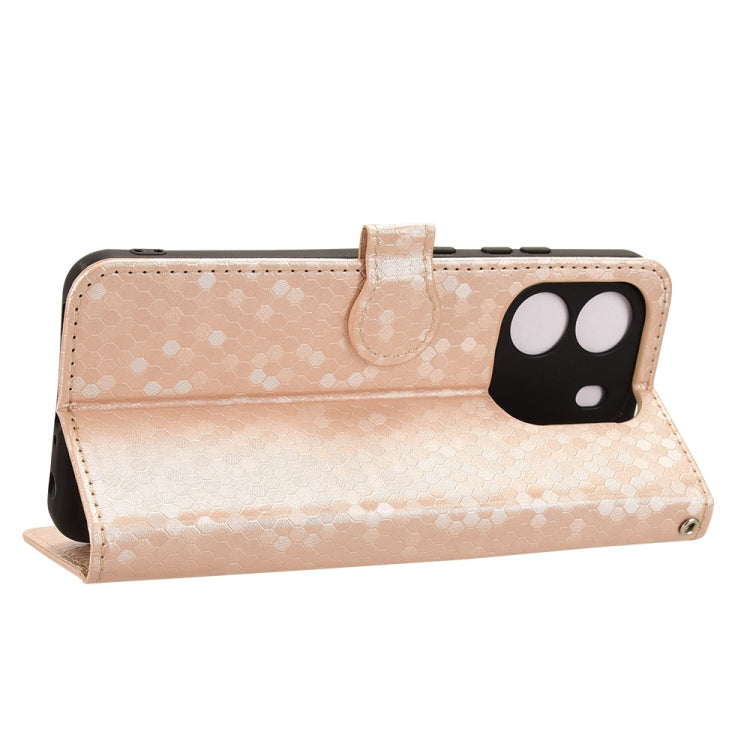 For Blackview Wave 6C Honeycomb Dot Texture Leather Phone Case